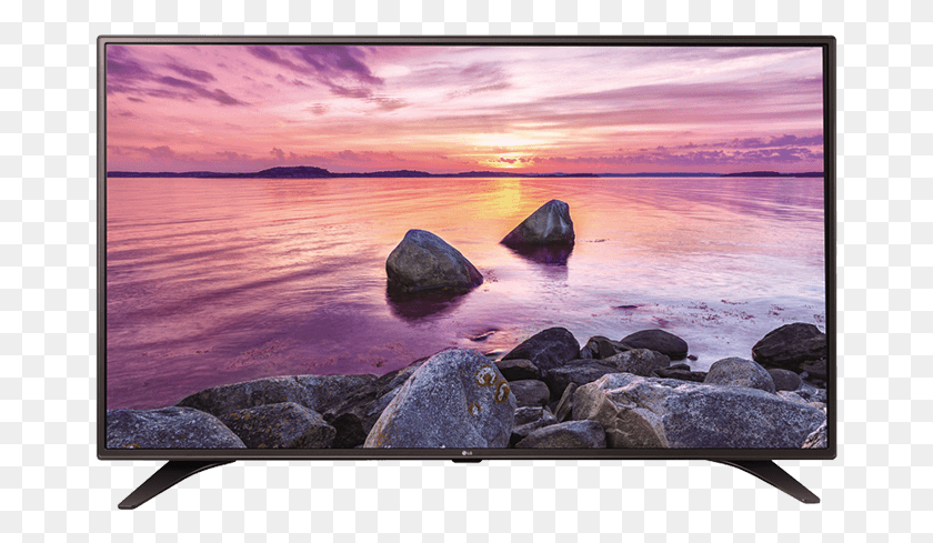 669x429 Led Tv Paesaggio Tramonto Con Mare, Rock, Shoreline, Agua Hd Png