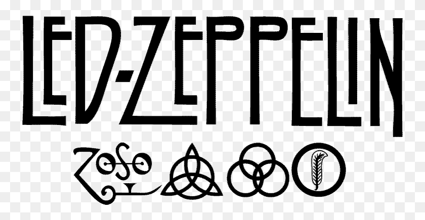 753x375 Led Zeppelin Логотип Группы Led Zeppelin, Текст, Число, Символ Hd Png Скачать