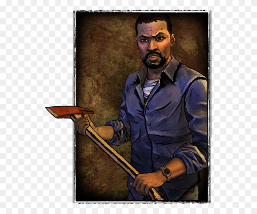 545x640 Lee Everett Telltale Walking Dead Dave Fennoy, Person, Human, Clothing HD PNG Download