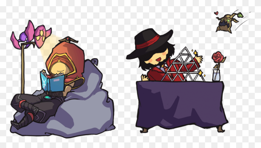 809x434 Lee Sin And Twisted Fate Png / Sombrero Png