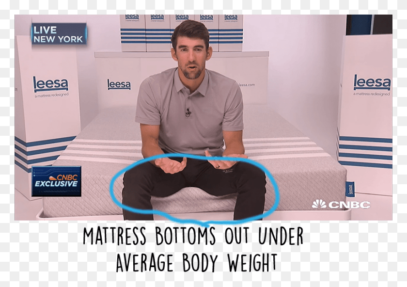850x580 Leesa And Michael Phelps Directly Violated The Ftc Leesa Mattress Michael Phelps, Person, Human, Standing HD PNG Download