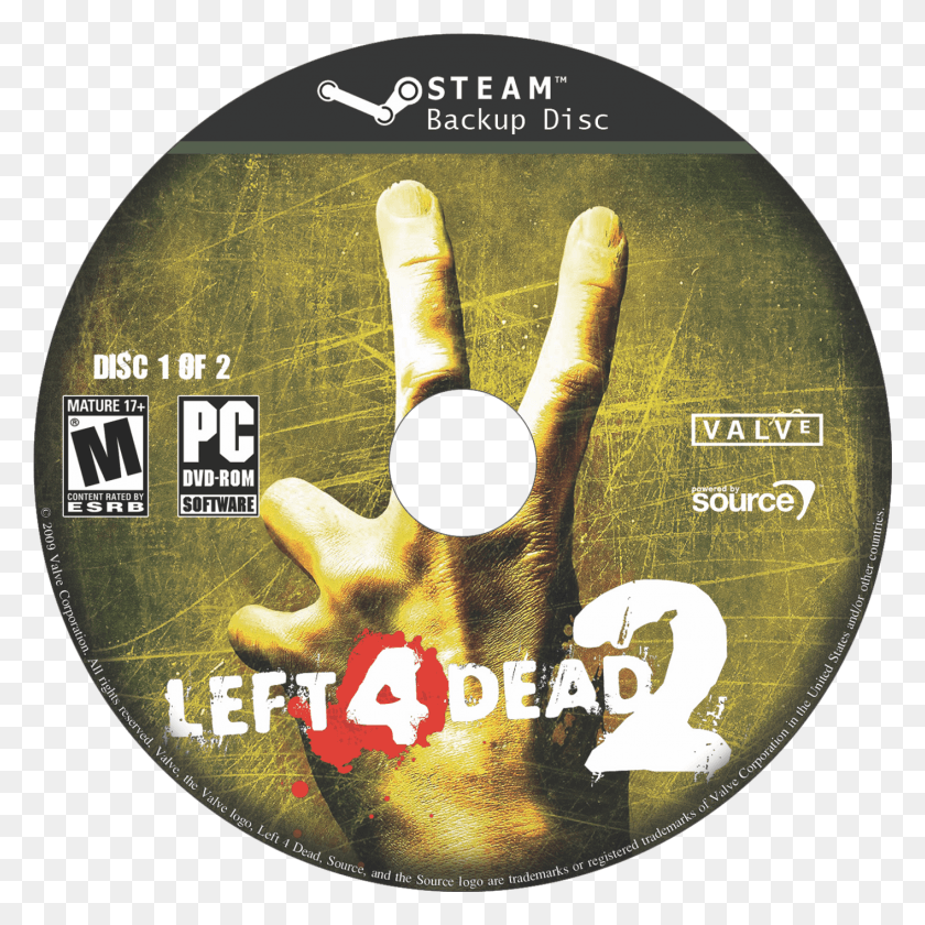 1414x1414 Left 4 Dead, Disk, Dvd, Person HD PNG Download