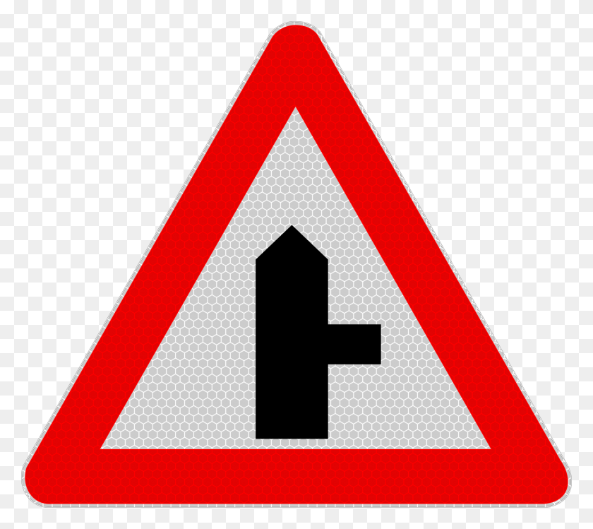 2047x1809 Знак Изгиба Левой Булавки, Треугольник, Символ, Дорожный Знак Hd Png Скачать