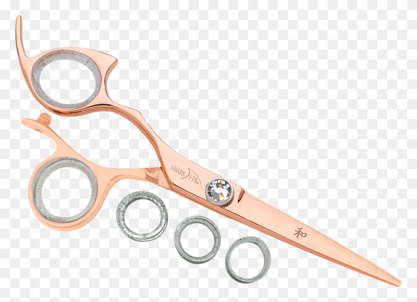 1845x1297 Left Handed Rose Gold Shark Fin Shears, Scissors, Blade, Weapon HD PNG Download