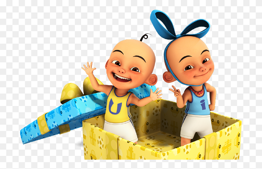 713x482 Left Upin Ipin, Person, Human, People HD PNG Download
