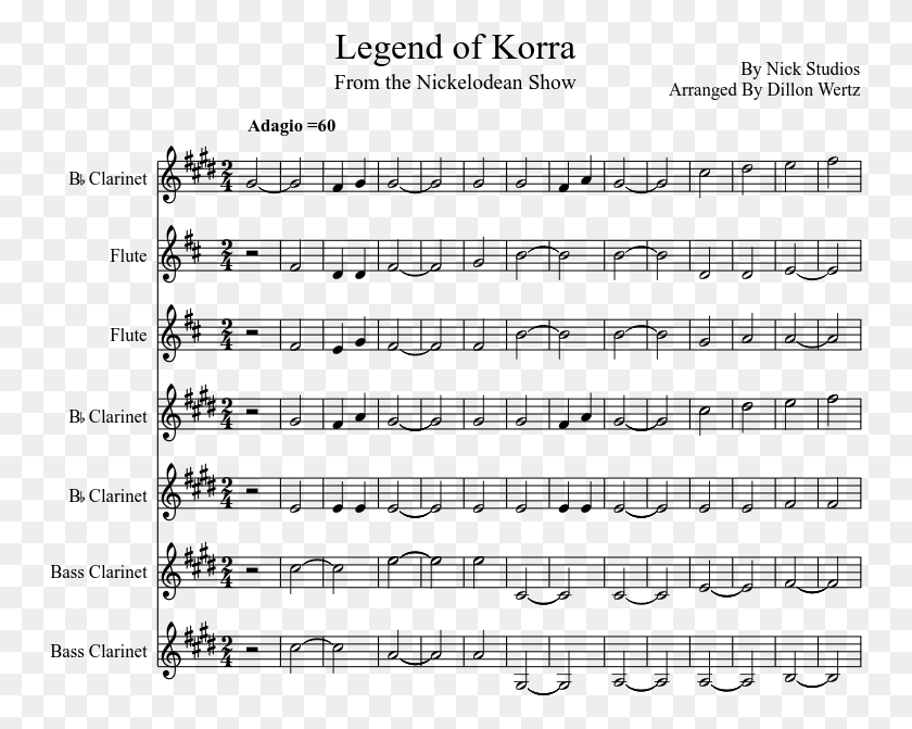 749x611 Legend Of Korra Sheet Music Composed By By Nick Studios New World Symphony Trumpet Sheet Music, Gray, World Of Warcraft HD PNG Download