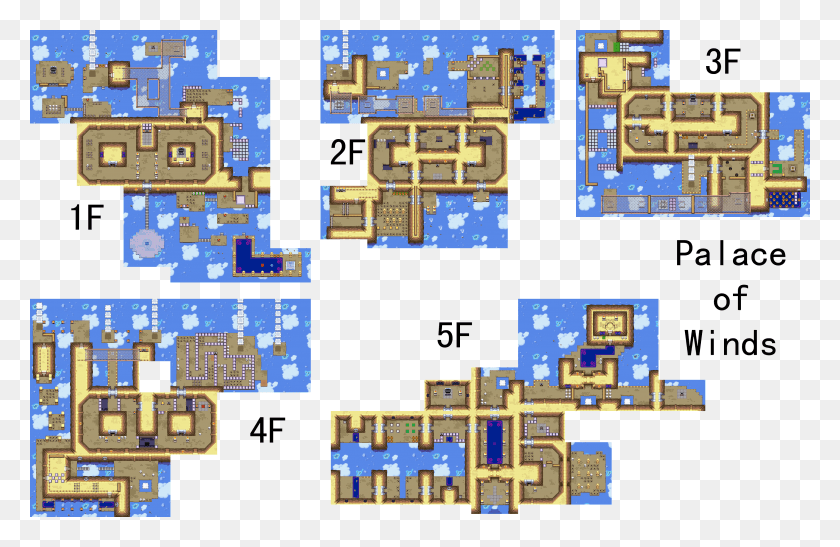 4000x2500 Legend Of Zelda The Minish Cap Дворец Ветров Карта, План Этажа, Диаграмма, Здание Hd Png Скачать