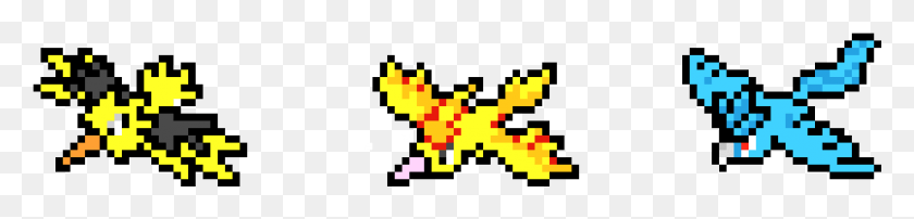 1151x211 Legendary Birds Pokemon Legendary Birds Pixel Art, Pac Man HD PNG Download