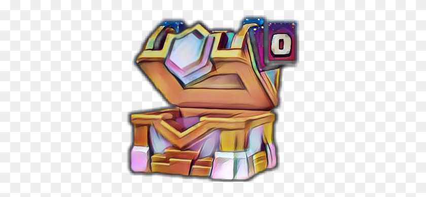 340x328 Legendary Chest Rainbow Rainbowchest Clashroyale Painting, Modern Art, Arcade Game Machine HD PNG Download