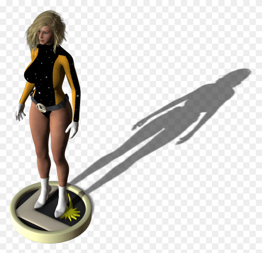 930x896 Legion Of Superhero Images Andromeda Wallpaper And Figurine, Person, Human, Toy HD PNG Download
