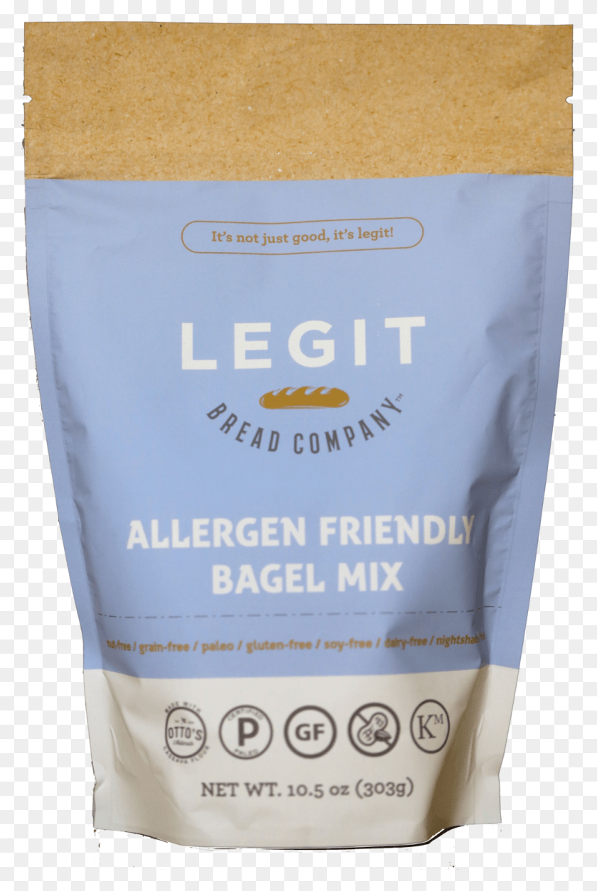 1000x1532 Legit Bread Allergen Friendly Bagel Mix Front Gluten, Bottle, Cosmetics, Sunscreen HD PNG Download