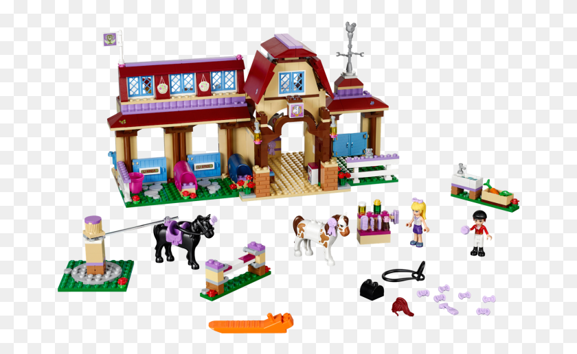 675x456 Lego 41126 Heartlakeridingclub Lego Watermelon Set, Toy, Urban, Vivienda Hd Png
