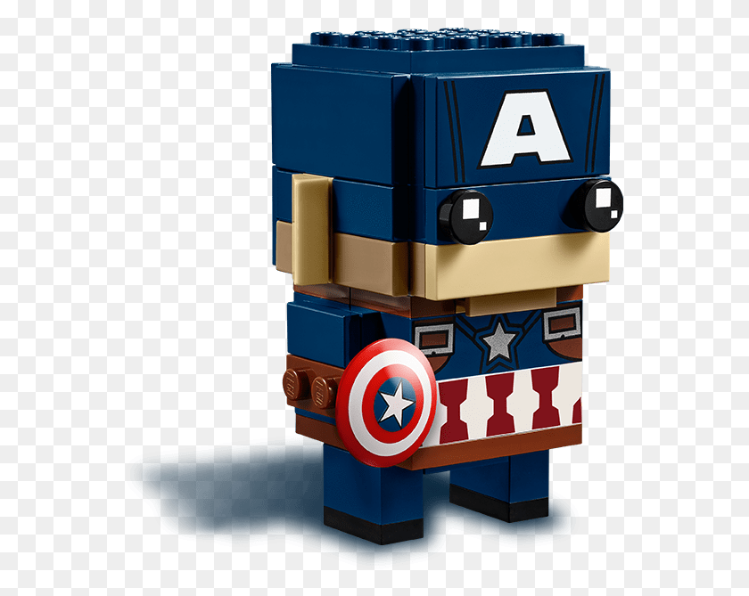 559x609 Lego 41589 Brickheadz Capitán América Lego Kapitan Ameryka, Juguete, Texto, Esfera Hd Png