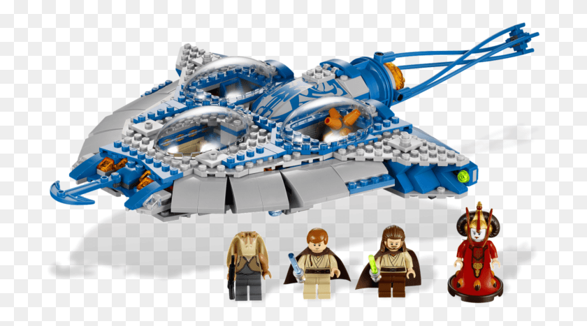 709x407 Lego 9499 Gungan Sub Queen Amidala Jar Jar Binks Qui Gon Lego Gungan Sub, Juguete, Nave Espacial, Avión Hd Png