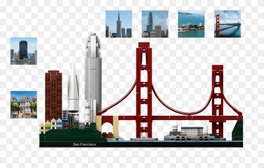 2052x1250 Lego Architecture San Francisco, Building, Metropolis, City HD PNG Download