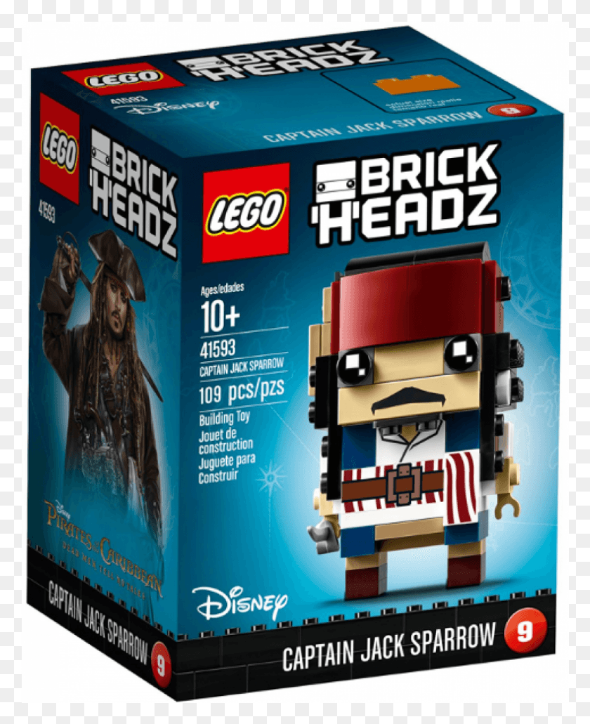 788x981 Lego Brickheadz Jack Sparrow, Label, Text, Person HD PNG Download