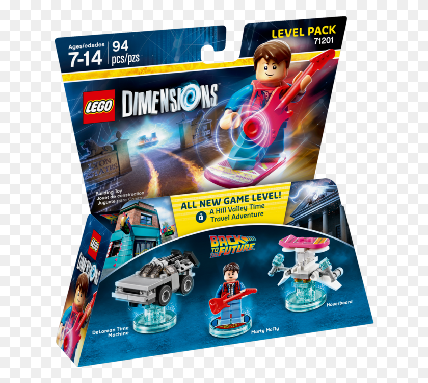 629x690 Lego Dimensions Назад В Будущее, Игрушка, Колесо, Машина Hd Png Скачать