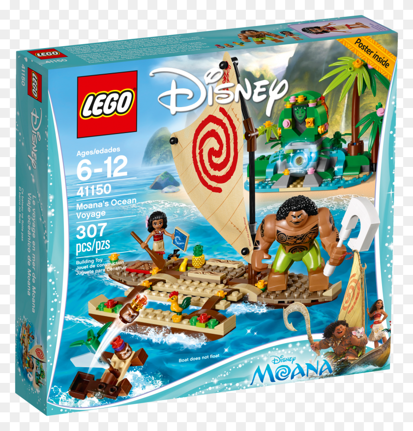 1514x1588 Lego Disney Princess Moana39s Ocean Voyage Lego, Person, Human, Advertisement HD PNG Download