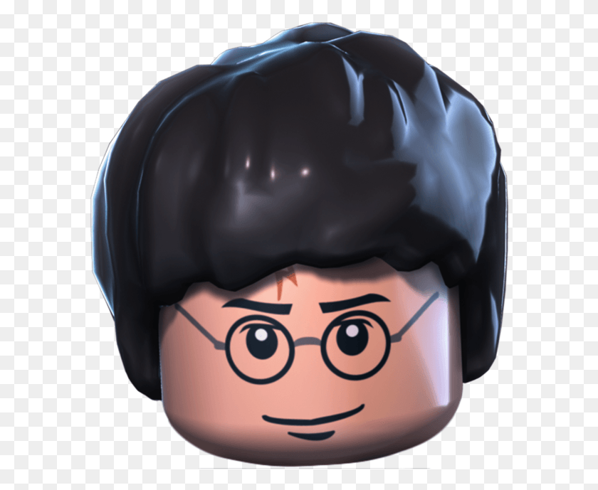 590x629 Lego Harry Potter Years 1 4 12 Harry Potter Lego Face, Helmet, Clothing, Apparel HD PNG Download