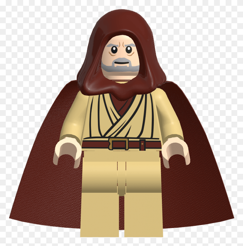 851x861 Lego Minifigure Sw206 Obi Wan Kenobi Lego Star Wars Obi Wan, Toy, Clothing, Apparel HD PNG Download