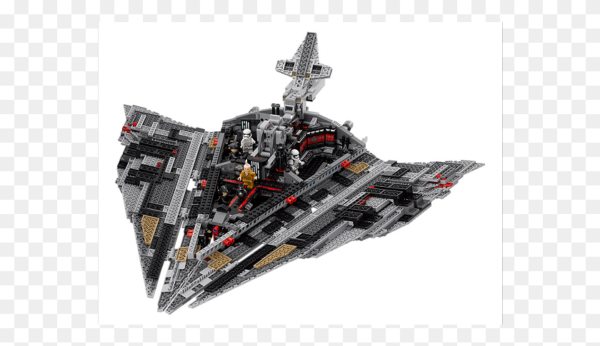 568x425 Lego Star Wars 75190 The Last Jedi First Order Star Lego Snoke Star Destroyer, Spaceship, Aircraft, Vehicle HD PNG Download