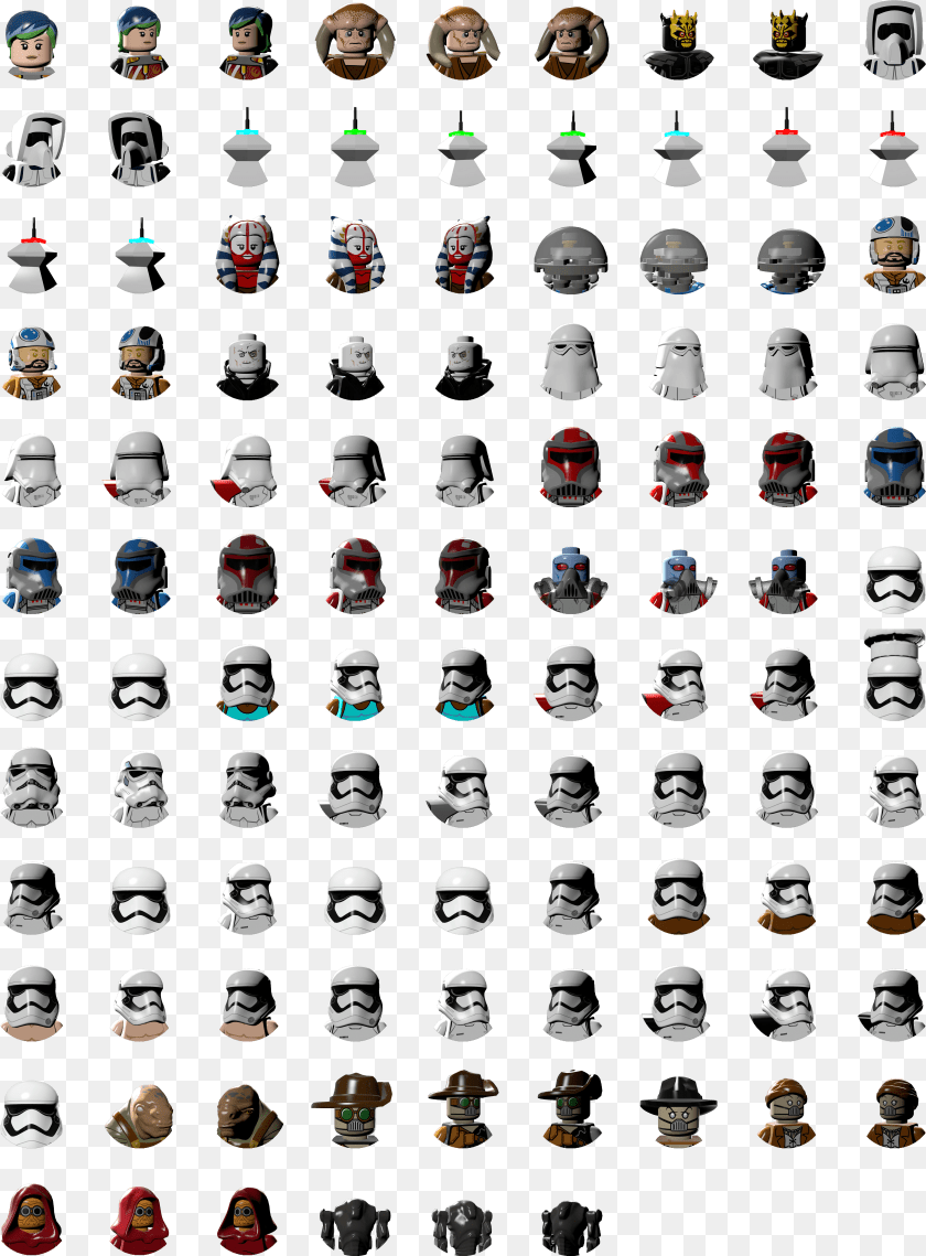 4481x6078 Lego Star Wars Icons, Art, Collage, Helmet, Person Sticker PNG