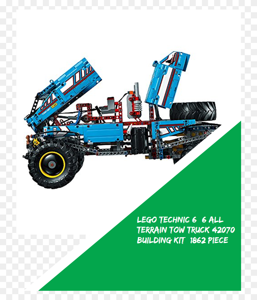 736x919 Lego Technic 66 All Terrain Tow Truck 42070 Building 42070 Lego, Vehicle, Transportation, Truck HD PNG Download