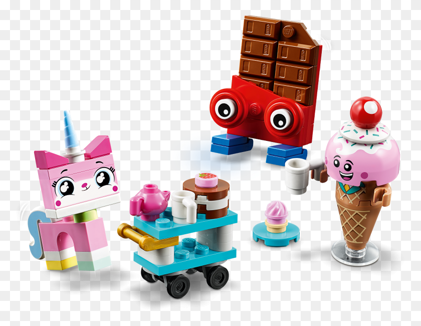 2145x1625 Lego The Lego Movie 2 Unikitty39s Sweetest Friends Ever Unikitty39s Sweetest Friends Ever, Robot, Cream, Dessert HD PNG Download