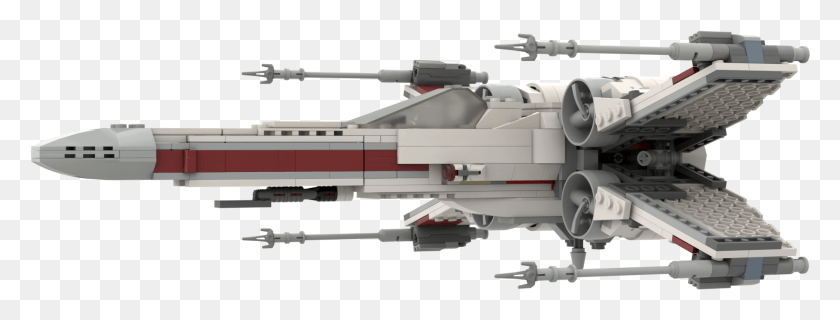 1809x604 Lego X Wing Starfighter W Пользовательские Лазерные Пушки Военный Вертолет, Транспортное Средство, Транспорт, Самолет Hd Png Скачать