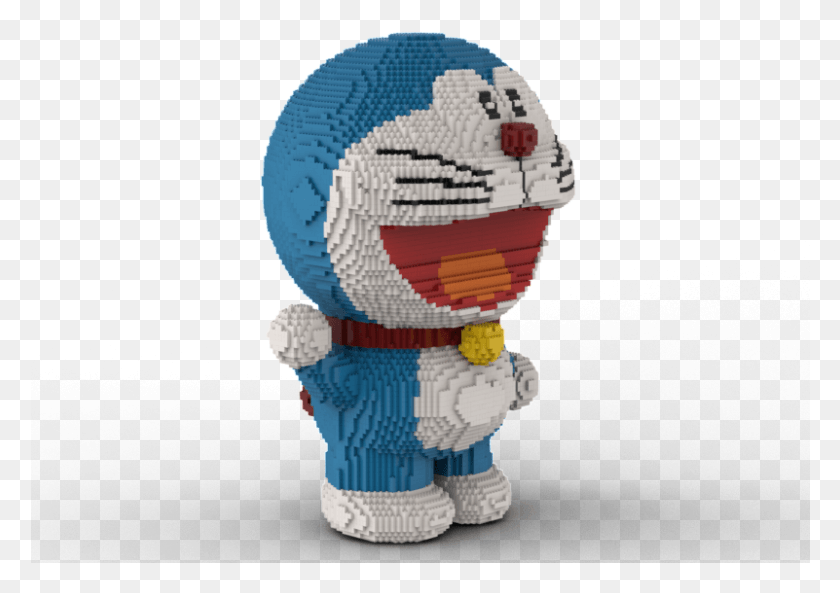 801x548 Lego Zero Doraemon Doraemon Doraemon Statue Building Cartoon, Toy, Robot HD PNG Download