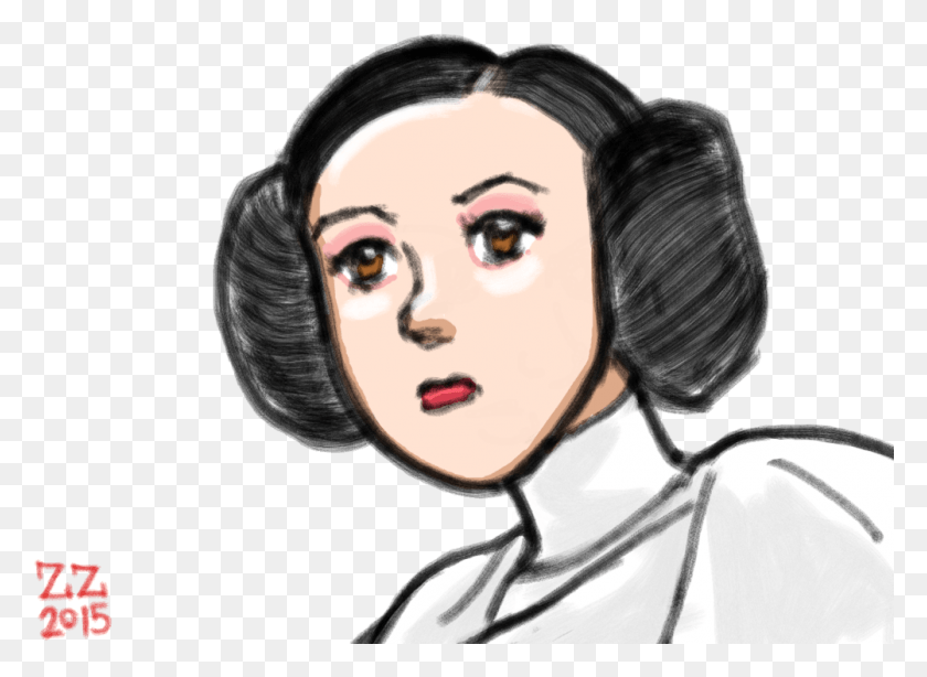 1002x712 Leia Drawing Portrait Sketch, Person, Human, Face HD PNG Download