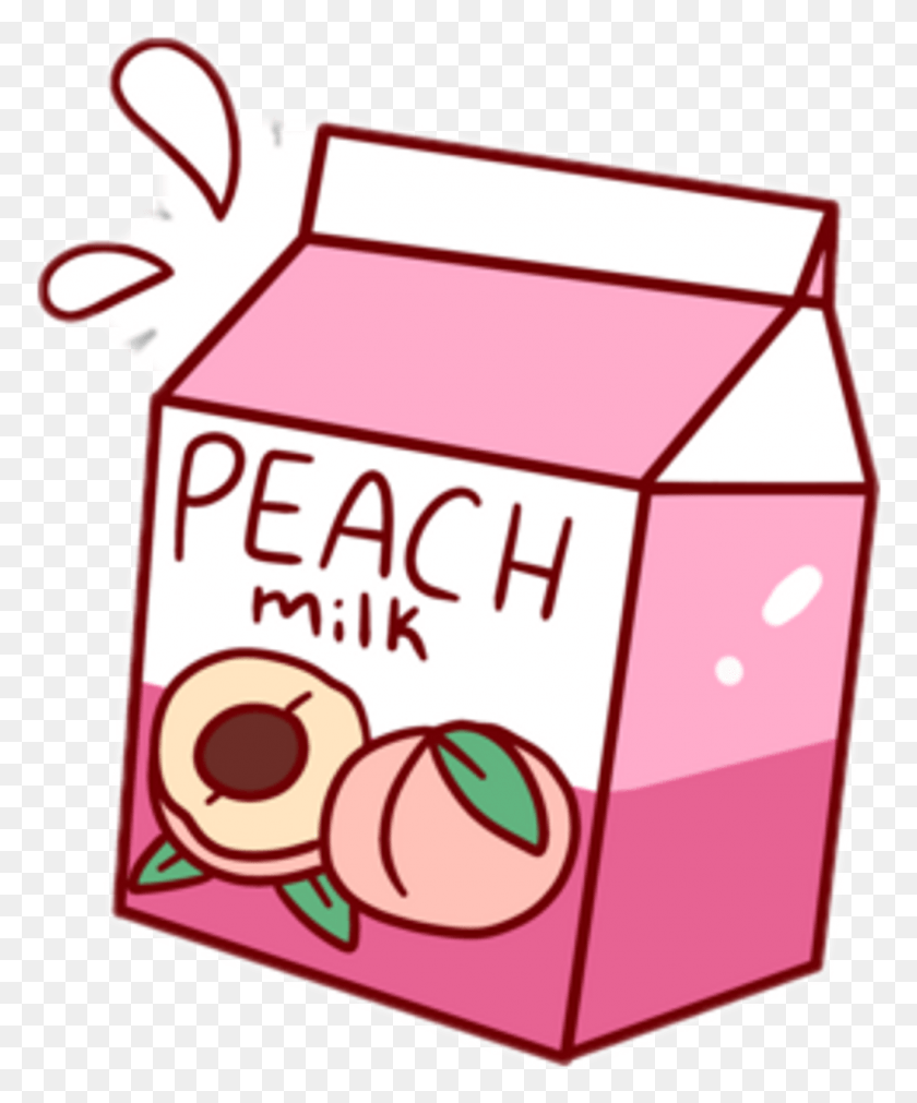 1024x1249 Leite Milk Kawaii Bebida Bebidas Tumblr Peach Peach Peach Milk, Label, Text, Beverage HD PNG Download