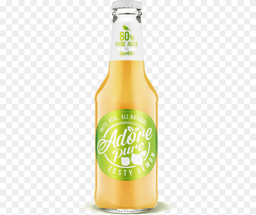 Lemon Home Beer Bottle, Alcohol, Beer Bottle, Beverage, Liquor Sticker PNG