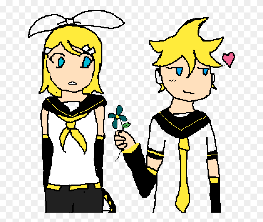663x651 Descargar Png / Len And Rin Kagamine Hd Png