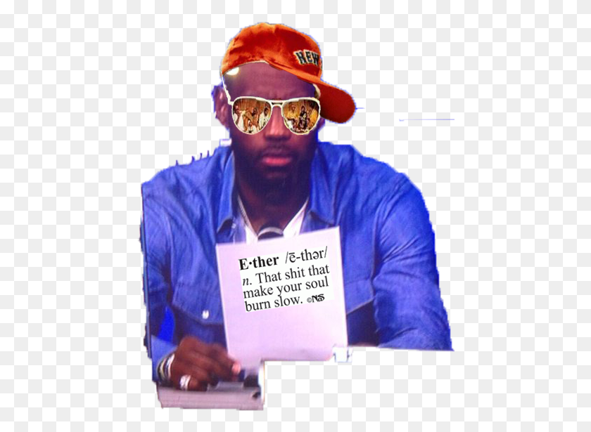 452x555 Lenas Says Yall Niggas Tldr Photo Caption, Sunglasses, Accessories, Person HD PNG Download