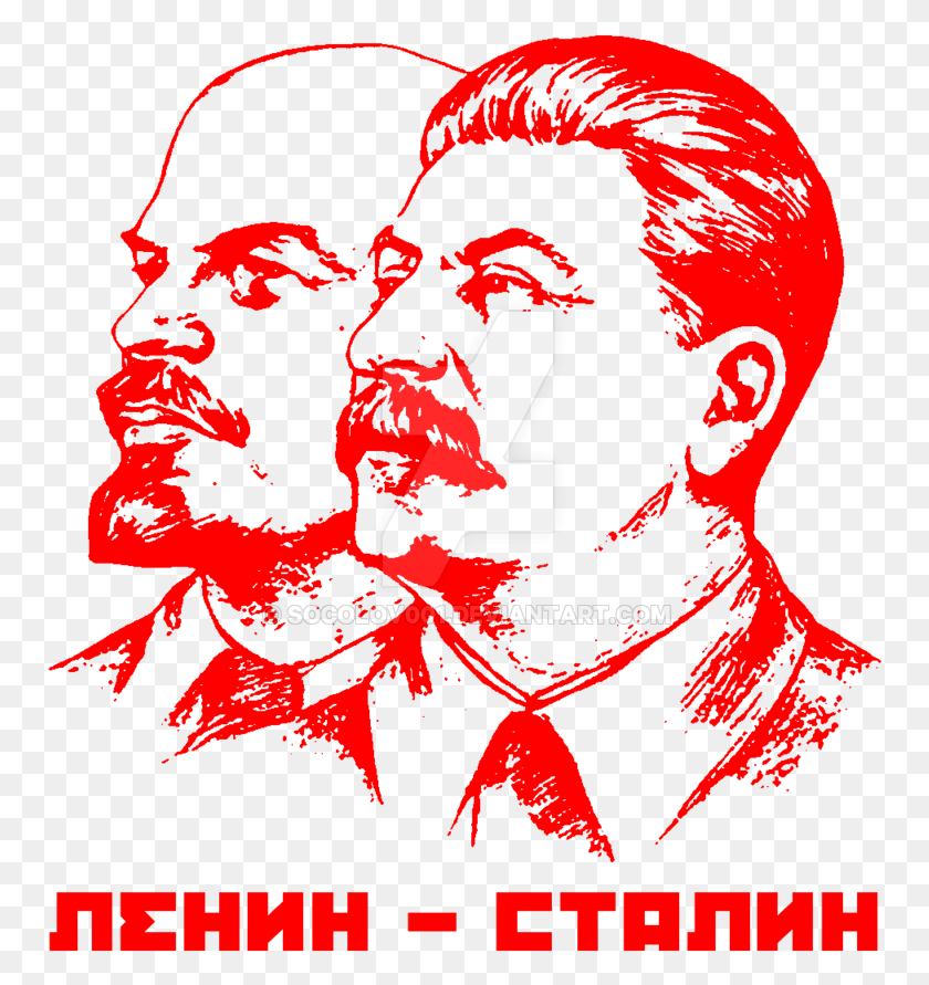 755x831 Lenin And Stalin By Socolov001 D940pty Lenin And Stalin, Graphics, Modern Art HD PNG Download