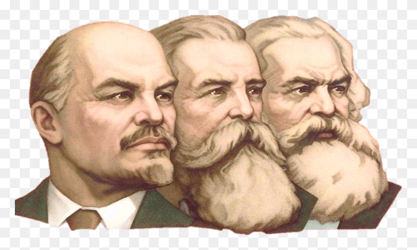800x457 Lenin Engels Marx Karl Marx Lenin Engels, Face, Person, Human HD PNG Download