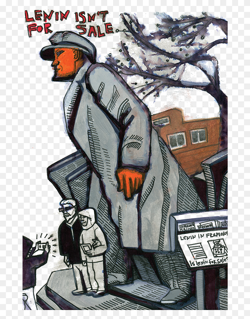 692x1010 Lenin Is Nor For Sell Illustration, Person, Human, Helmet HD PNG Download