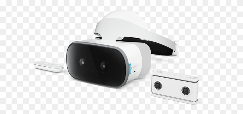 733x335 Lenovo Announces New Wireless Standalone Virtual Reality Lenovo Mirage Solo With Daydream, Electronics, Helmet, Clothing HD PNG Download