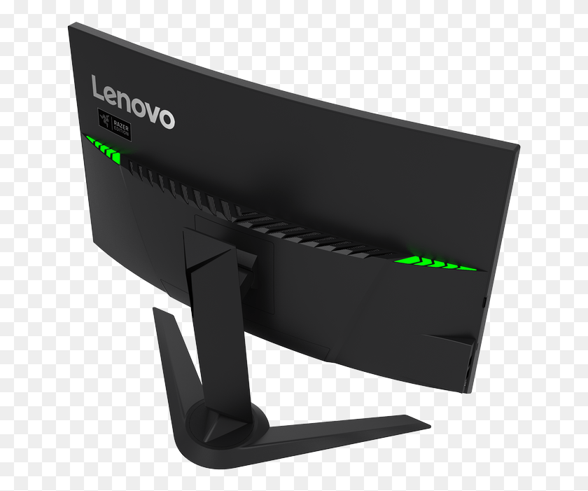 649x641 Lenovo Y27g Re Curved Gaming Monitor Rear Powered Lenovo, Screen, Electronics, Display HD PNG Download