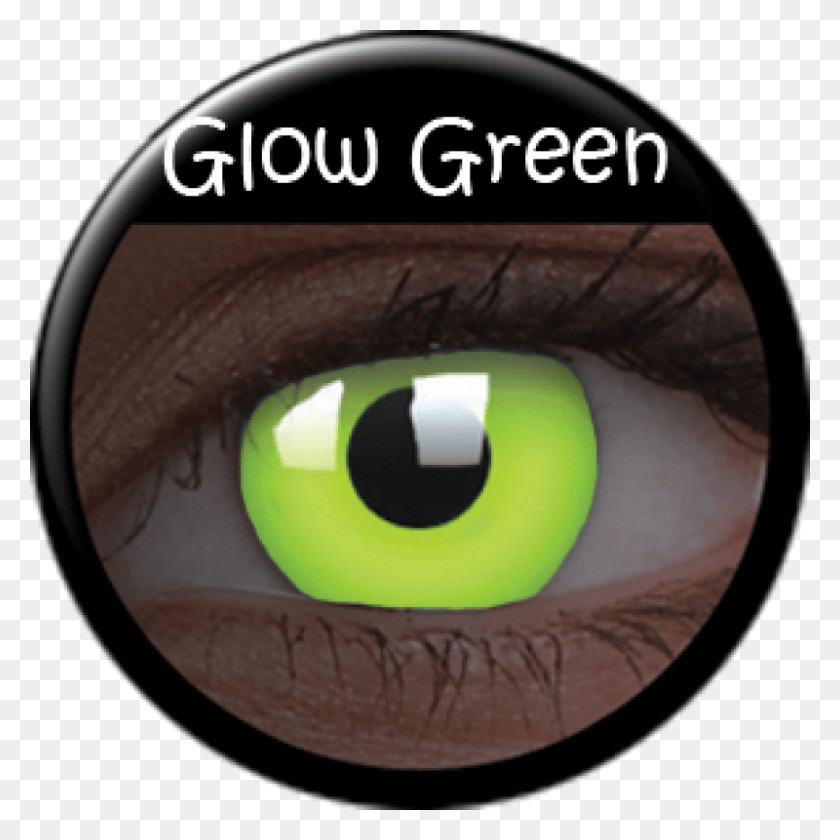 800x800 Чечевица Yeux Glow Vert Зеленые Контактные Линзы Контактные Линзы, Лента, Лицо, Контактные Линзы Hd Png Скачать