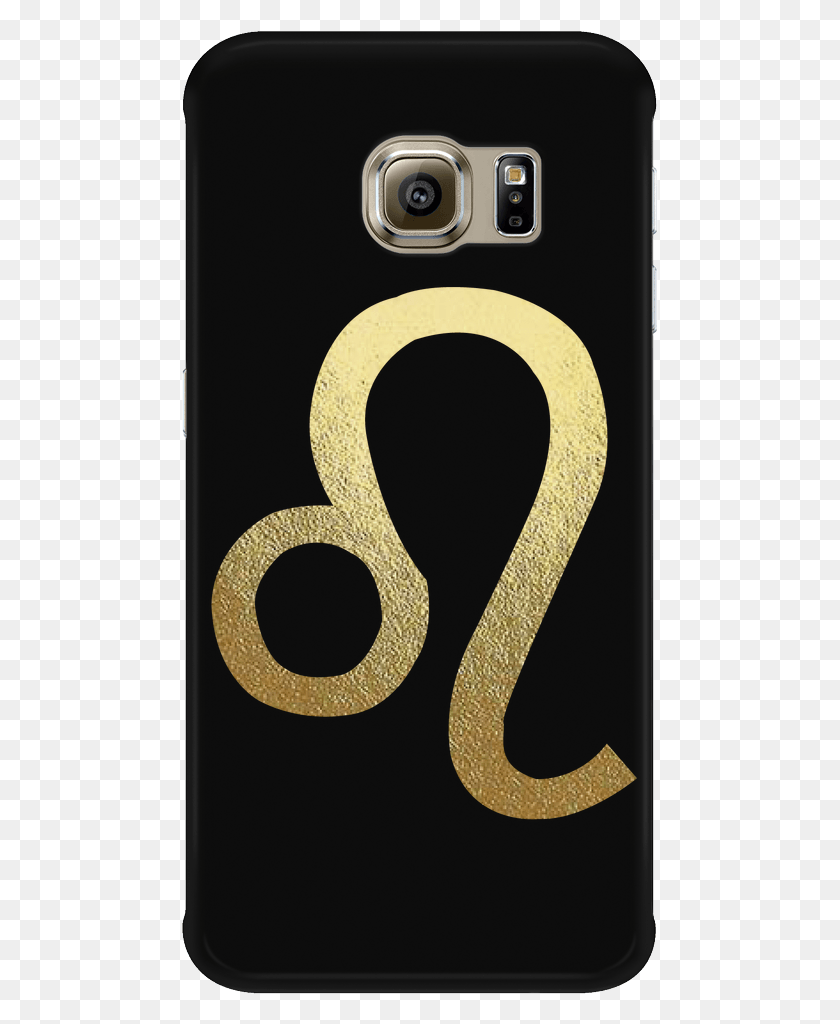 477x964 Descargar Png Leo Gold Sign Galaxy S6 Edge Phone Case Smartphone, Número, Símbolo, Texto Hd Png