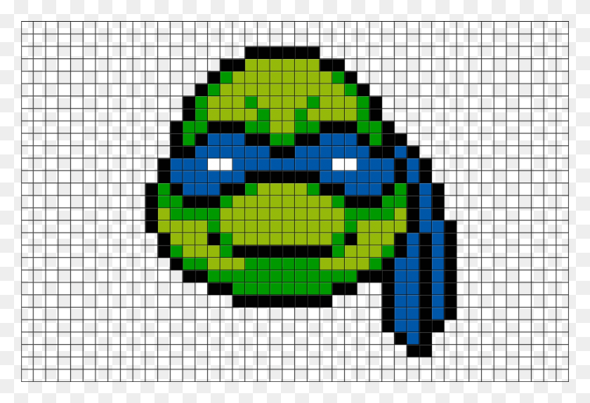 880x581 Descargar Png / Leo Tmnt Pixel Art, Pac Man Hd Png
