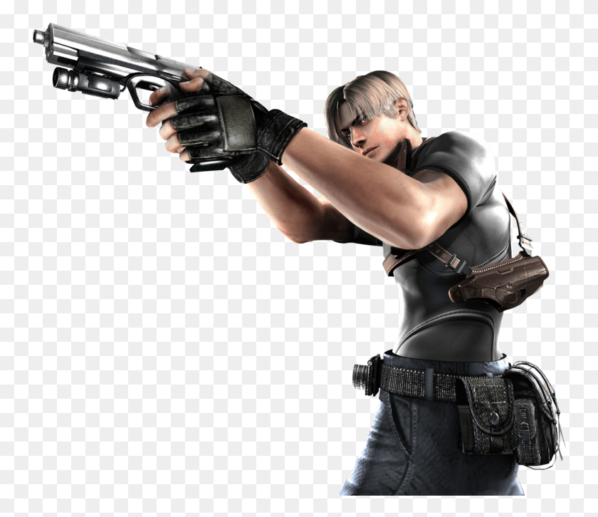 750x666 Leon Resident Evil, Person, Human, Gun HD PNG Download
