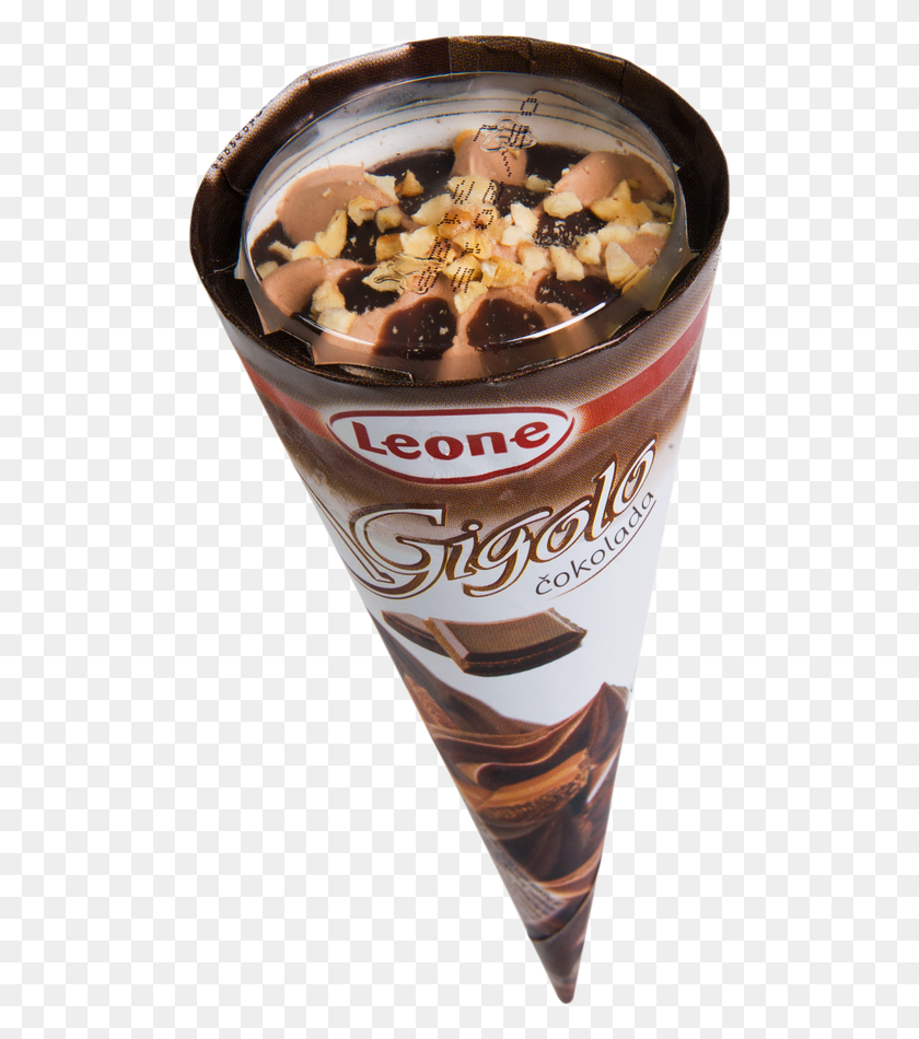 498x890 Leone Gigolo Chocolate Ice Cream Cone That Has 10 Chocolate, Dessert, Food, Cream HD PNG Download