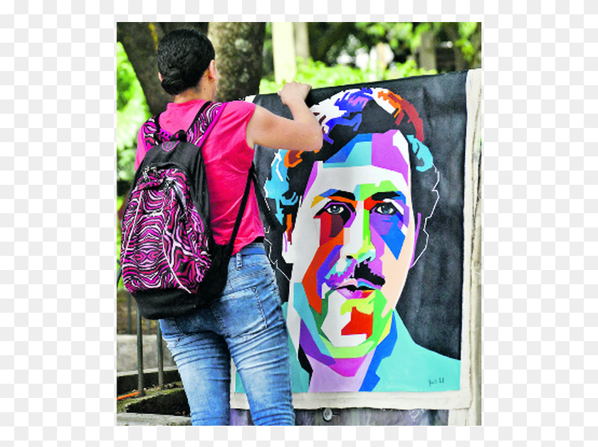 521x569 Leos Reviven A Pablo Escobar Painting, Person, Human, Pants HD PNG Download