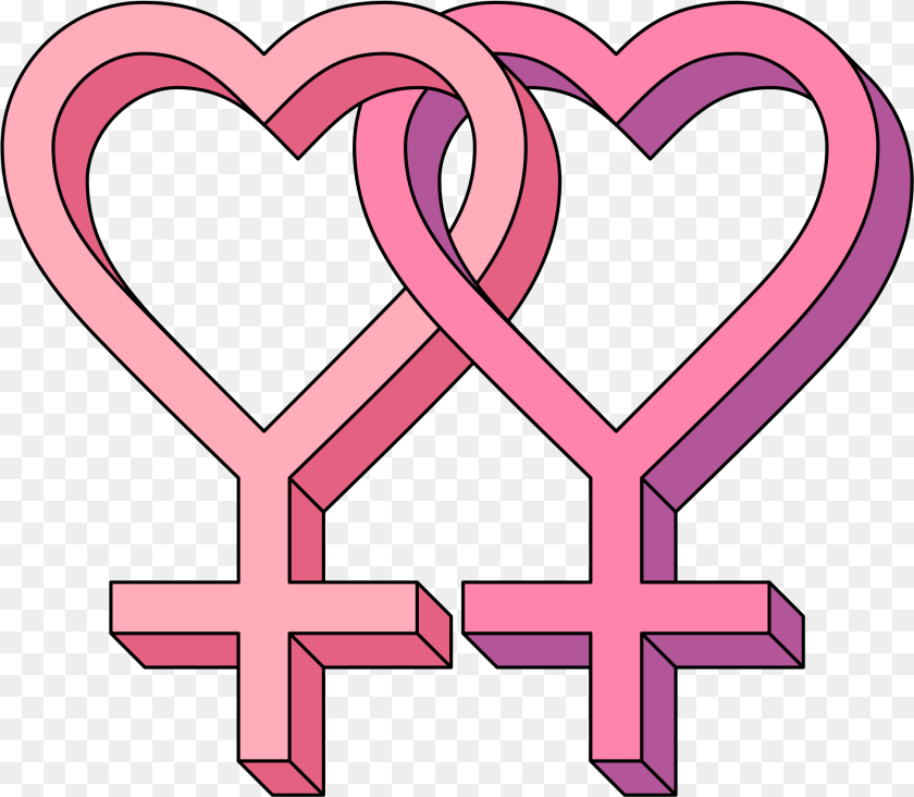 1944x1694 Lesbian Heart Symbol Lesbian Symbol Heart, Purple PNG