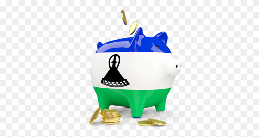 372x384 Lesotho Flag, Piggy Bank, Helmet, Clothing HD PNG Download