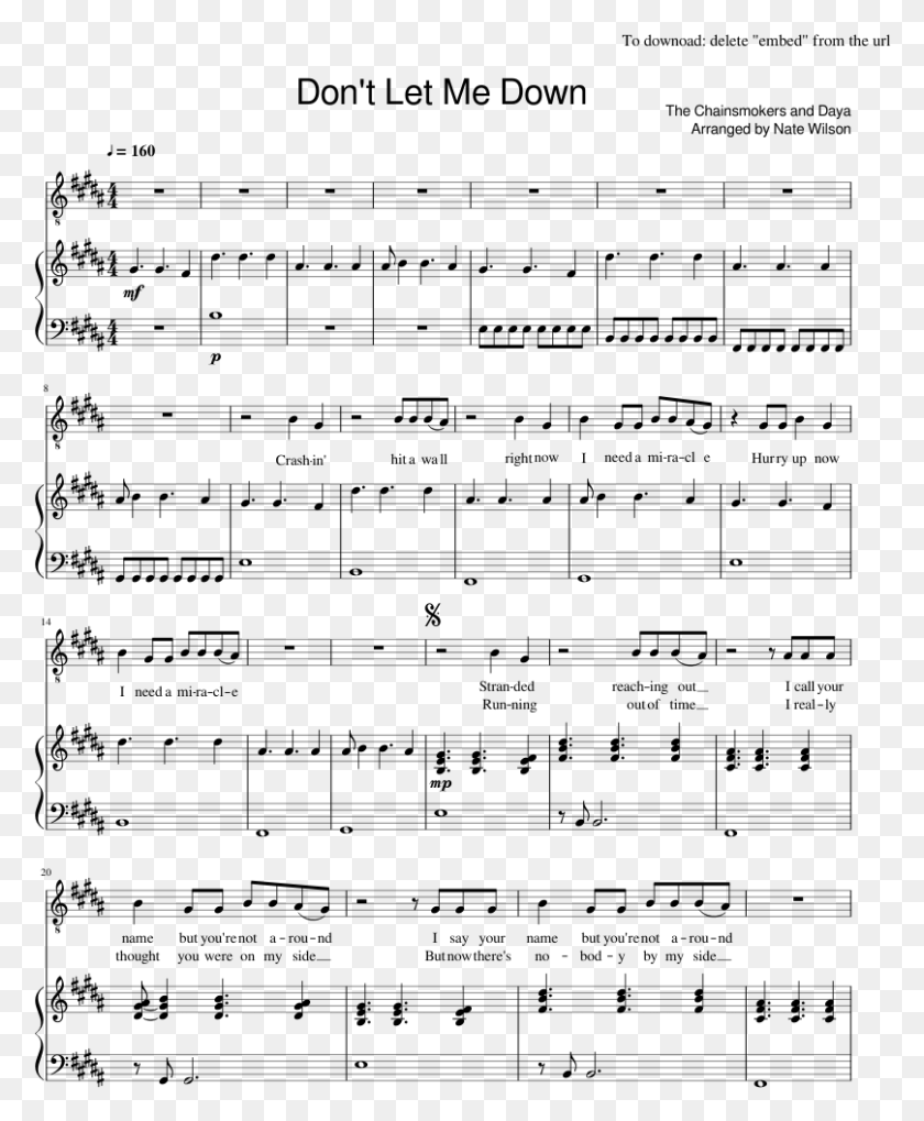 808x994 Let It Be Piano Sheet Music Transparent Background Verdi Prati Handel Pdf, Gray, World Of Warcraft HD PNG Download