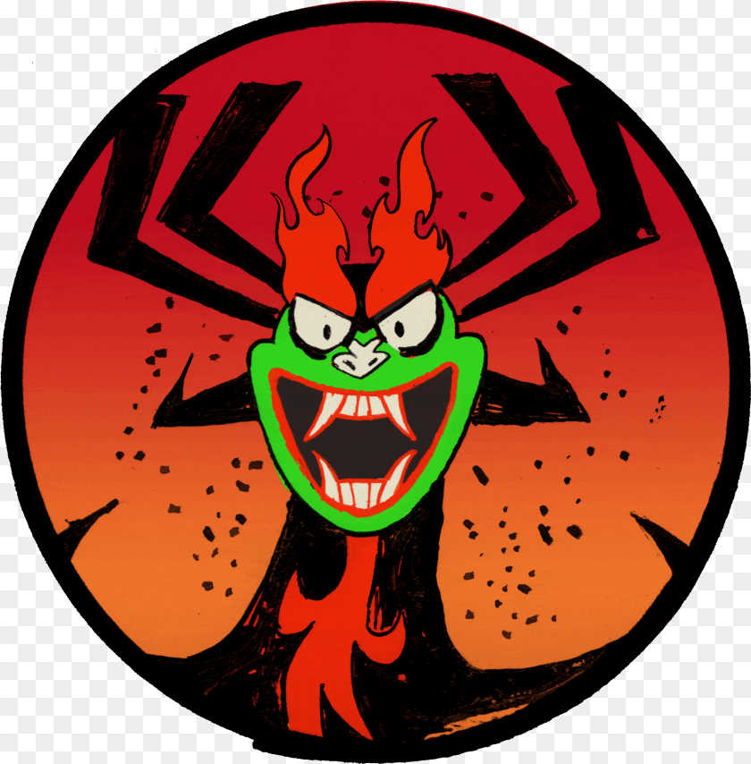 1835x1866 Let It Burn Anime Samurai Jack Transparent, Person, Logo Sticker PNG